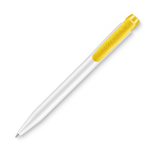 Ball pen IProtect hardcolour, White / Yellow