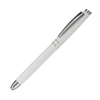 Rollerball two stripes aluminium, Wit