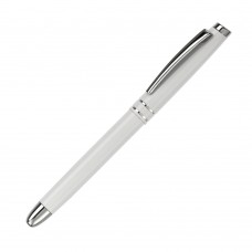 Metal rollerball 2 stripes, White