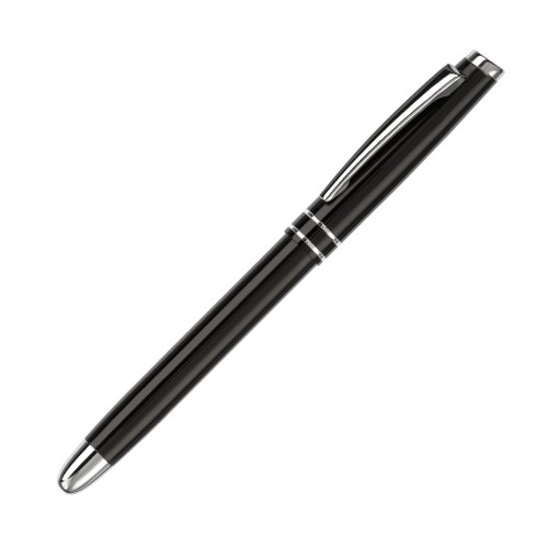Aluminium Rollerball mit 2 Ringen, Schwarz Aluminium Rollerball mit 2 Ringen, Schwarz