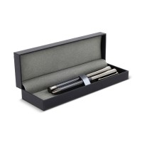 Metalen balpen en rollerbal pen set, Donker gun metal