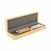 Balpen en rollerbal set bamboe, Hout