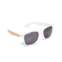 Justin RPC sunglasses with cork inlay UV400, White