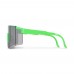 Tom R-PC sportzonnebril met spiegelende glazen UV400, Fluor assorti / Groen