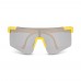 Tom R-PC sportzonnebril met spiegelende glazen UV400, Fluor assorti / Geel