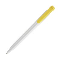 Ball pen Pier hardcolour, White / Yellow