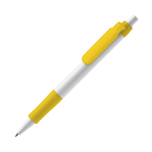 Balpen Vegetal Pen hardcolour, Wit / Geel