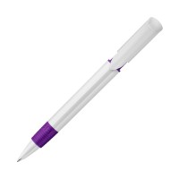 Ball pen S40 Grip hardcolour, White / Purple