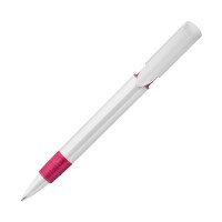 Ball pen S40 Grip hardcolour, White / Pink