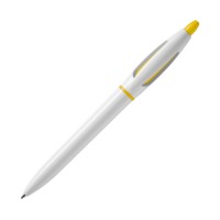 Ball pen S! hardcolour, White / Yellow