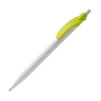 Balpen Cosmo hardcolour, Wit / Lichtgroen