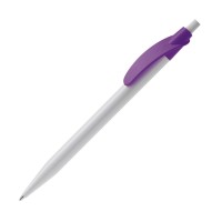 Balpen Cosmo hardcolour, Wit / Paars