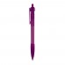 Cosmo ball pen transparent rubber round clip, Transparent / Purple