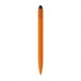 Balpen Touchy stylus hardcolour, Oranje / Zwart