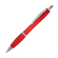 Balpen Hawaii transparant Ocean Bound Plastic, Transparant / Rood