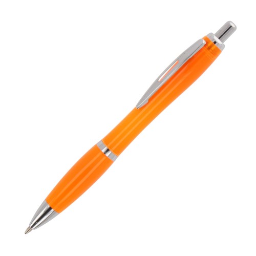Balpen Hawaii transparant Ocean Bound Plastic, Transparant / Oranje Balpen Hawaii transparant Ocean Bound Plastic, Transparant / Oranje