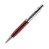 Balpen Nautilus metaal, Rood / Zilver