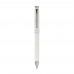Ball pen metal 2 stripes, White