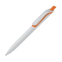 Ball pen Click Shadow Made in Germany, White / Orange