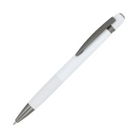 Aluminium-Kugelschreiber Toulouse Softtouch, Weiss
