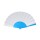 Made to order - Hand fan plastic & polyester all over print, Light Blue