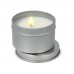 Kirtan plantaardige geurkaars in groot gerecycled blik, Zilver