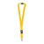 Polyester lanyard 20mm with buckle and hook, Yellow 012C