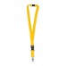 Polyester lanyard 20mm with buckle and hook, Yellow 012C Polyester lanyard 20mm with buckle and hook, Yellow 012C