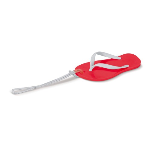Bagagelabel slipper, Rood