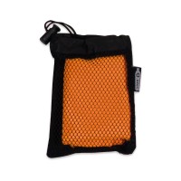 R-PET cooling towel 30x80cm, Zwart / Oranje