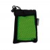 R-PET cooling towel 30x80cm, Zwart / Lichtgroen