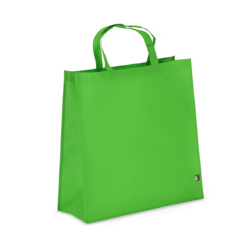 R-PET Carry bag non-woven 45 x 18 x 45cm 75g/m², Light Green