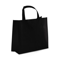R-PET Carry bag laminated non-woven 40 x 16 x 35cm 105g/m², Black