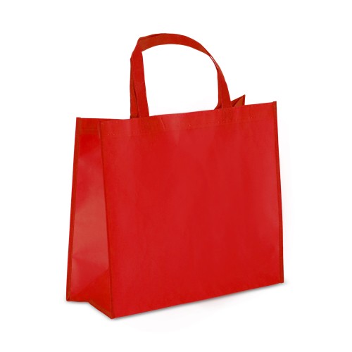 R-PET Carry bag laminated non-woven 40 x 16 x 35cm 105g/m², Red