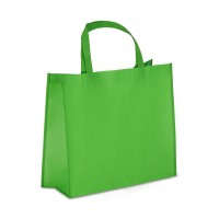 R-PET Carry bag laminated non-woven 40 x 16 x 35cm 105g/m², Light Green