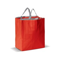 Große Kühltasche aus Non Woven 32.5 x 19.5 x 39 cm. 100 g/m², Rot