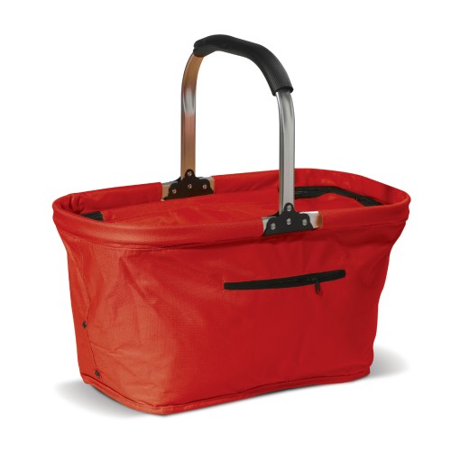 Foldable picnic basket 2-in-1 cooling bag, Red
