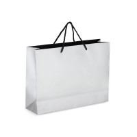 Papier Geschenktasche 40 x 12 x 30cm 200g/m², Silber