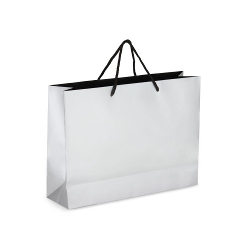 Papier Geschenktasche 40 x 12 x 30cm 200g/m², Silber Papier Geschenktasche 40 x 12 x 30cm 200g/m², Silber