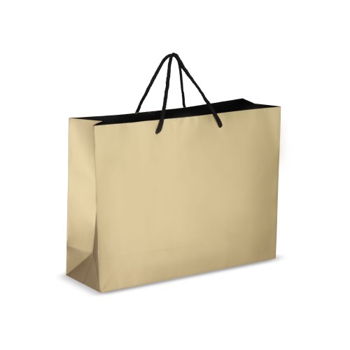 Papier Geschenktasche 40 x 12 x 30cm 200g/m², Gold Papier Geschenktasche 40 x 12 x 30cm 200g/m², Gold