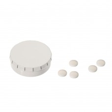 Mini click tin peppermint box, White