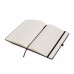 Hardcover-Notizbuch mit Einband aus recycelten Leder DIN A5, Dunkelgrau