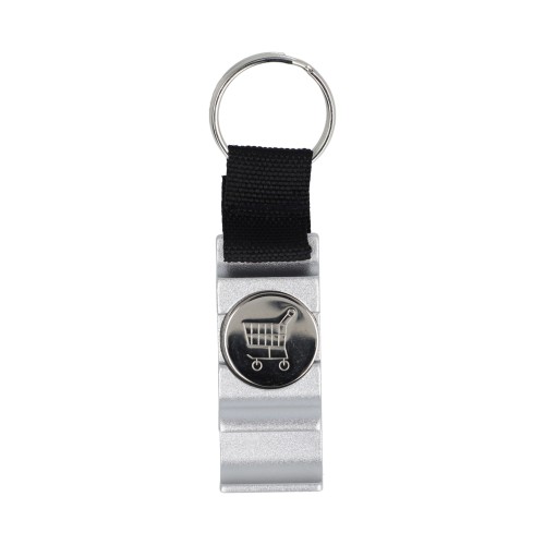3-in-1 flesopener sleutelhanger, Zilver