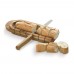 Stokbroodhouder met mes, Hout