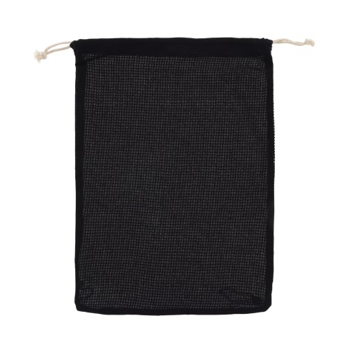 Herbruikbaar groente & fruit zakje OEKO-TEX® katoen 30x40cm, Zwart
