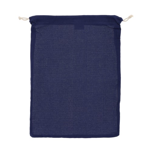 Herbruikbaar groente & fruit zakje OEKO-TEX® katoen 30x40cm, Donkerblauw