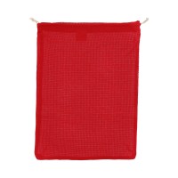Herbruikbaar groente & fruit zakje OEKO-TEX® katoen 30x40cm, Rood