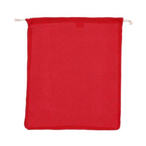 Reusable food bag OEKO-TEX® cotton 40x45cm, Red