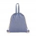 Tasche/Beutel mit Kordelzug aus recycelter Baumwolle 38x42cm, Blau
