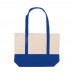 Strandtas katoenen canvas OEKO-TEX® 280g/m² 42x10x30cm, Blauw